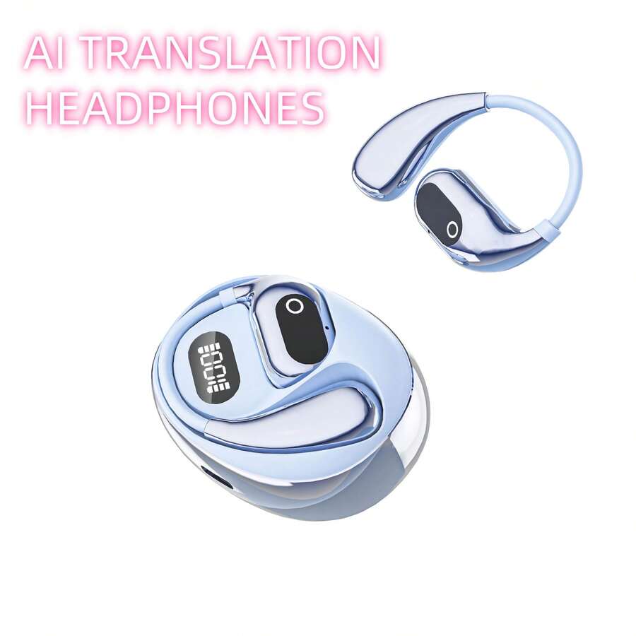 TWS99 AI Tranlation Headphones Wireless Headphones, TWS , Light-Weight Headphones, Wireless Earbuds Built-In Microphone, Excellent Sound Quality, For Running And Walking - Màu xanh lam - Xem 1