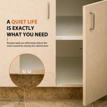 橱柜门缓冲器 100 件装隔音自粘橡胶垫，圆点双缓冲透明橱柜缓冲器，抽屉、相框、砧板的橱柜挡块 - 透明 - 查看 6