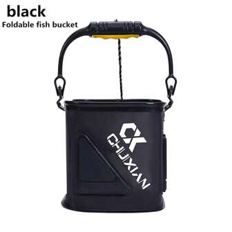 Outdoor Fishing Bucket Foldable EVA Thick Live Fish Bucket Bait Bucket With Rope/Handle Fishing Accessories Tool Outdoor