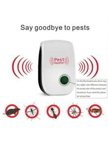 1/2/4pcs Ultrasonic Indoor Pest Repeller, Dual Frequency Ultrasonic & Electromagnetic Waves, 360° Wide Coverage, Physical Pest Removal For Mosquitoes, Bugs, Mice, Fleas, Pest Repellent For Home, Kitchen, Office, Hotel, Warehouse - EU C Type Plug(220-240V) - View 4