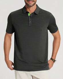 Golf Shirts For Men - Moisture Wicking Short Sleeve Performance Sport Casual Striped Collared Mens Polo Shirt-2025 - Black Stripe - View 11