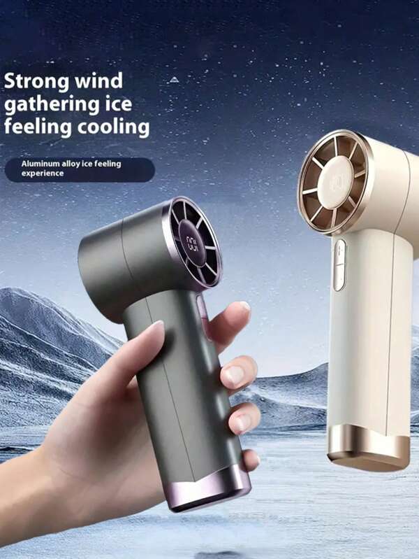 Ventilatore portatile a velocità variabile con batteria ricaricabile da 1800 mAh, mini ventilatore senza pale ad alta velocità con flusso d'aria potente e lunga durata della batteria