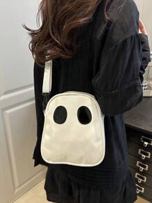 Fashionable New Casual Versatile Contrasting Mini Personalized Crossbody Bag, Lightweight And Simple Ugly Cute Ghost Funny Women's Shoulder Bag, Suitable For Shopping, Wallets, Shopping, Young Women, College Students, Newcomers, And White-Collar Workers. They Are Very Suitable For Offices, Universities, Work, Business, Commuting, Outdoor Activities, Travel, And Outings