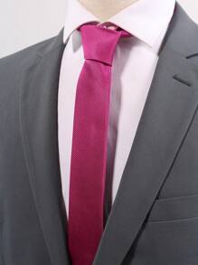 1 Set Herren rote Krawatte, modisch und schlicht, geeignet für Hochzeitspartys, Bräutigamkrawattenset, Business Businesskleidung