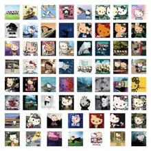 Sanrio Sanrio KT Cat Album Cover Creative Stickers For Phone, Student Notebook, DIY, Tablet, Decorative Stickers, Ins Style, School Supplies, Back To School