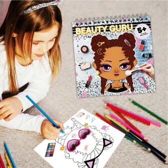 Make Up Coloring Book Makeup And Coloring Sticker Book