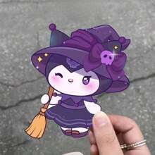 Sanrio Sanrio Witch & Kuromi Cute Halloween Sticker Set For Notebook, Car Window, Glass Decoration, School Supplies, Back To School