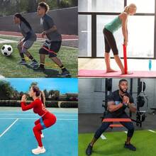 5pcs Professional Soccer Bands, High Stretch Professional Soccer Training Tension Bands, Thick Leg Training Equipment With Tension Rings, Yoga Fitness Tension Bands - Multicolor - View 4