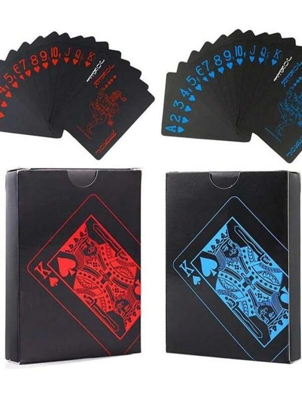 KIT 2 Baralhos Vermelho Azul Black Poker Cartas Jogos Prova D'agua