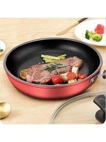 Grosso com fundo composto, aquece uniformemente, frigideira antiaderente, adequada para fogões a gás e indução, cozinha doméstica, fritura, refogado, panqueca