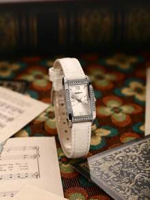 1pc Women's Fashion Quartz Watch With Roman Numeral Dial And Leather Strap, Suitable For Daily Wear