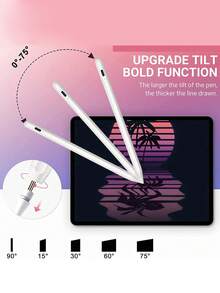 Compatible With Apple Pencil For IPad Pro 13" 12.9" M4, Air 11", 5, 4, M3, M2, 8, 10, 9, 9th, 10th Gen, A16, Mini 6, 7, 2025 - White - View 5