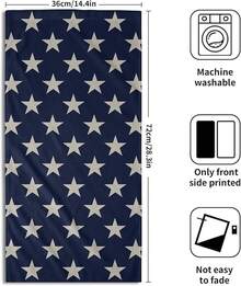 MEIJUANAABlue Red White Patriotic 4th Of July Hand Towels Bathroom Set Of 2 Independence Day Print Holiday Print Decorative Handtowels Soft Absorbent Bath Towel Home Guest Room Hotel Gym Spa - Blue Star - View 2