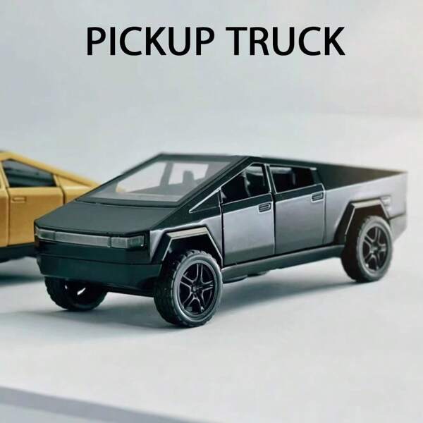 1:36 Cybertruck Pickup Car Model Toy, Collection Truck Simulation Zinc Alloy Pull Back Model Vehicle,Diecasts Vehicles Pickup Car Decoration Gifts
