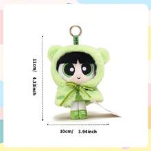 Powerpuff Girls Cape Plush Keychain | Bubbles Buttercup Blossom Cloak Stuffed Toy Hanging Charm | Cartoon Character Magical Cape Bag Pendant | Weatherproof Soft Plushie for Kids Girls | Official Licensed Merchandise - 彩色 - 查看 10