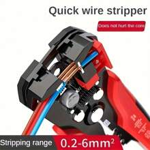 Professional Automatic Wire Strippers - Multi-Functional, 24-10AWG Range, Fast Peeling And Cutting Cable Crimping Tool, With Non-Slip Handle, For Home Decoration, Appliance Repair And Automotive Maintenance, Electrician Manual Tools