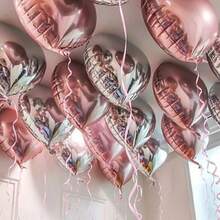 18inch 10pcs Heart-Shaped Foil Balloons, Red, Gold, Pink, Rose Gold, Silver, Multi-Colored Options, Suitable For Valentine's Day, Singles Party, Christmas Decoration, Wedding, Proposal, Bridal Shower, Anniversary, Birthday Party, Party Decor, Christmas - 10 Love Hearts - View 6