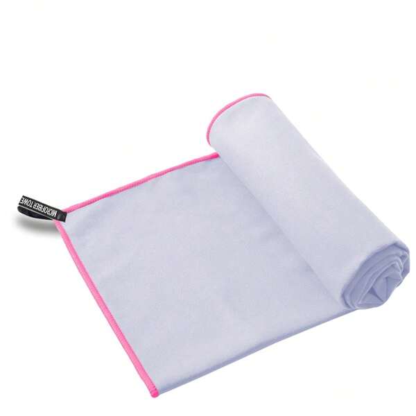 1pc Super Absorbent Microfiber Beach Towel, Soft Quick-Dry Beach Towel, Solid Color Portable Yoga/Gym Towel
