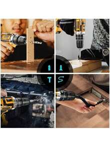48V Drill Driver With 2 Batteries With Case And Complete Accessories - 金色 - 查看 5