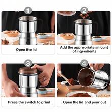Mini Electric Grinder, Household 300ml Ultra-Fine Food Grinder, Coffee Grinder, Spice And Pepper Grinder, Grain Grinder,UK Plug(Black,Silver) - View 12