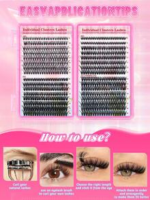 640PCS 30D40D50DDramatic C-Curl 8-16MM Mix DIY Lash Extension Kit Set DIY Bottom Lashes Eyelashes Book Big Volume Soft Individual Cluster Lashes Create A Fluffy Natural Wispy Y2k Butterfly Elements Pink Base Card Look At Home Long Lasting DIY Lashes Glue ,DIY Glue Remover,DIY Lashes Tweezers