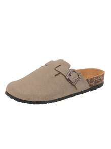 Men's Casual Slippers,Fashionable Unisex Slide-On Slippers,Non-Slip & Wear-Resistant Solid Color Men Slippers For Indoor & Outdoor Wear,Soft Cork Footbed Comfortable For Spring & Summer,Couples Pairs