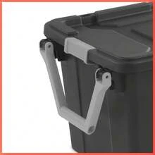 40 Gallon Wheeled Industrial Tote Plastic Adult, Flat Gray - Xám - Xem 6