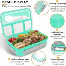 Bento Box, Lunch Box Kids, 1300ML With 4 Compartment&Food Picks Cake Cups, Containers For Adults/Kids/Toddler, Leak-Proof, Microwave/Dishwasher/Freezer (Purple) The Bento Box Is Designed 8. 9*6. 4*2. 6 Inches, 1 That Can Separate Different Foods Like Basic Food, Fresh Fruit, Vegetables, Snacks Etc. It's Great To Get A Balanced Diet And Maintain The Original Flavor Of The Food