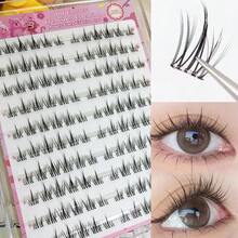 120pcs Lash Clusters, C-Curl, 0.07mm Thickness, Natural & Fluffy, Self-Adhesive False Eyelashes With No Glue Required