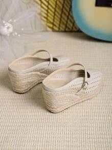 Stylish & Versatile Shiny Silver Breathable Bowknot Strap High Heel Pumps