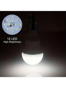 Solar Light Bulb For Indoor And Outdoor,  Lamp Suitable For Garden, Patio, Path, Garage, Home Lighting, Solar LED Canopy Light, Camping Gear, Outdoor Garden Decoration, Solar Garden Lights - Nhiều màu - Xem 3