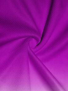 Plus Size Men's Turtle Pattern Printed Double-Layer Beach Shorts - Purple - View 4