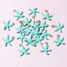 10pcs 10.5x10mm Stainless Steel Small Dots Starfish Charms Pendant Enamel DIY Jewelry Making Accessories Findings Necklace Earrings