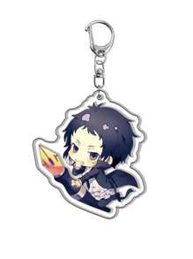 bandai Accesorio de anime Llavero acrílico de anime - Bungou Stray Dogs Lindo colgante de estilo Y2K de dibujos animados, adecuado para bolsos y llaves, regalo perfecto para fans, accesorios de cosplay, llavero de coche, bolso, mochila, pequeña joya, accesorios, regalos creativos, regalos de estudiante, accesorios de coche, colgante de bolso, accesorios escolares