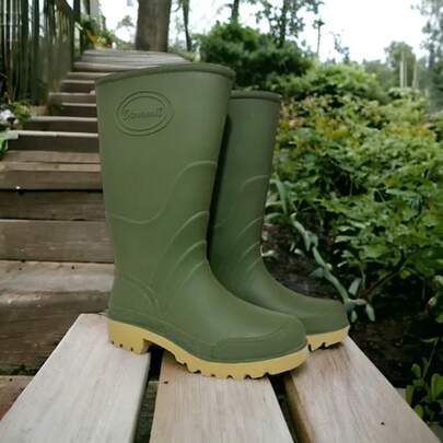 Botas Hombre Caballero Lluvia Hule Plástico Trueno Duramil