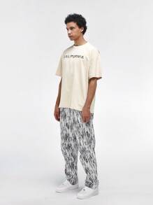 Summer Men's Straight Loose Casual Pants, Versatile Simple Breathable Wide-Leg Long Trousers