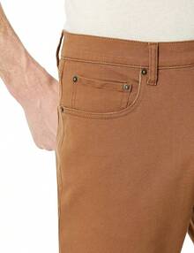 Men's Athletic Stretch Jeans - Colors - Dark Khaki Brown - View 3