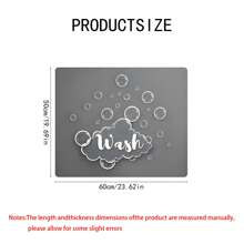 1pc Gray Letter Bubble Print Washing Machine Dust Cover Pad,Countertop Absorbent Table Mat,Absorbent & Quick-Dry Fridge Mat, Microwave Oven Dust Cover,Soft Diatom Mud Drainage Pad,Non-Skid Super Absorbent And Wear-Resistant Dish-Washing Dry Pad,19.7*23.6 Inch Modern Washing Machine & Dryer Top Cover,Suitable For Laundry Room And Kitchen