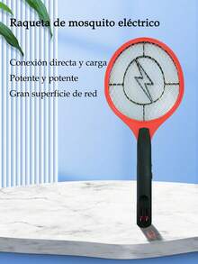 Matamoscas Eléctrico Mosca Multi-Función por Baterías,Asesino de Raquetas de Insectos,Matamoscas Eléctrico con Batería Inalámbrica,Raqueta exterminadora de insectos recargable,para Interiores y Exteriores, Moscas e Insectos Voladores,Matamoscas De Avispas, Moscas De Frutas Y Ratas E Insectos,Para Control De Interiores, Viaje, Campamento Y Exteriores - Rojo - Ver 5