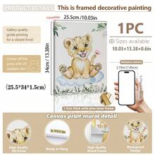 1 pieza Decoración de habitación de bebé. Arte de pared de dibujos animados de acuarela escandinava simple para decorar la habitación del bebé. Mural de animales de la vida salvaje para la sala de estar, dormitorio o baño del bebé. Arte de pared para la guardería. Regalos de bienvenida para baby shower, regalos para niños, decoración para la sala de juegos, impresiones para la habitación del niño pequeño, arte de pared ecléctico para la guardería. Decoración de habitación de bebé: decoración infantil linda y lúdica. Múltiples tamaños de 20 a 70 cm, con o sin marco disponible para la decoración de la habitación del bebé. Decoración del hogar, arte de pared de verano. Decoración de otoño - Multicolor - Ver 19