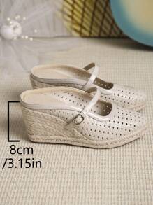 Stylish & Versatile Shiny Silver Breathable Bowknot Strap High Heel Pumps
