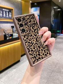 Cheetah, Leopard Print 1pc Pink Leopard Pattern Protective Phone Case Compatible With Apple/Compatible With Galaxy/Compatible With Infinix/Compatible With Redmi/Compatible With OPPO/Compatible With VIVO/Compatible With Realme/Compatible With Honor/Compatible With OnePlus Waterproof Shockproof Anti-Fall Scratch Resistant,International Version, Not The Domestic Version - Brown - View 2