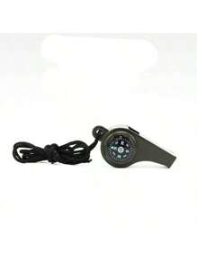 3-In-1 Emergency Survival Whistle With Compass & Thermometer - Perfect For Camping, Hiking, Outdoor Adventure, Referee And Cheerleaders