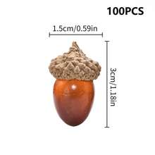 20pcs/50pcs/100pcs Artificial Mini Acorns, Fake Fruit Props Lifelike Oak Nut Plants Model Craft For Photography Props,Party Decoration,Autumn Decorations,Home Kitchen Table Decor, Thanksgiving Halloween Christmas Festival Decorative Ornaments ,Perfect For DIY Crafts, Home Decor, Party Favors,Party Favor Supplies