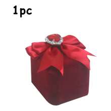 Customized Ring Box; Bow Ring Box; Proposal Ring Box; Romantic Jewelry Box; Necklace Storage Box; Valentine's Day Gift Jewelry Box; Wedding Ring Box; Simple And Elegant, Romantic And Fashionable.