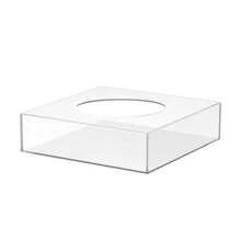 1SET Acrylic Cake Display Box, Modern Minimalist Romantic Style Transparent Round/Square Shape, Suitable For Desserts, Candies, Tiered Cakes Display, Party, Wedding, Holiday Celebration