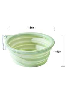 1pc Customized Foldable Macaron Design Pet Bowl, Portable Collapsible Dog Cat Food Water Feeder Bowl For Outdoor Use - Multicolor - View 24