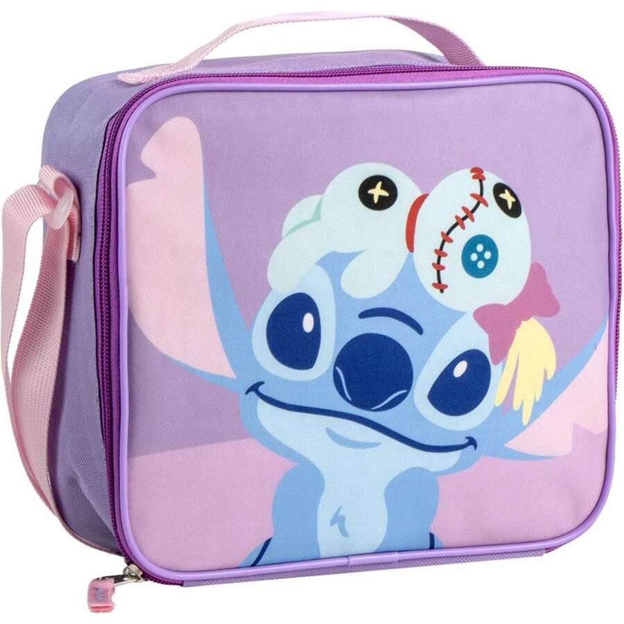 Lilo Y Stitch Stitch Thermal Lunch Bag For Kids - Insulated Lunch Bag For Boys And Girls With Handle And Zipper - Keeps Food Cold Or Hot, Ideal For School, Picnics, Or Outings - Compact, Lightweight, And Fun Design - 紫色 - 查看 1