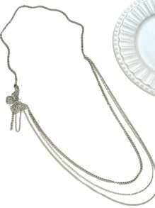 1 Stück silberne, sexy Schmetterling Gürtelkette, Körperschmuck für Frauen