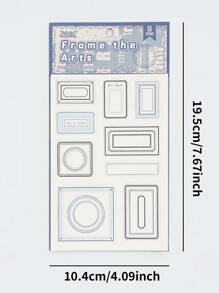 8 Stücke Text Rätsel Serie Aufkleber im Retrostil mit englischen Blumen und anderen Designs, geeignet für DIY Scrapbooking, Bücher, 3D stereoskopische Entspannungsschnitte, selbstklebende Papieraufkleber, Schulmaterial, Rückkehr zur Schule